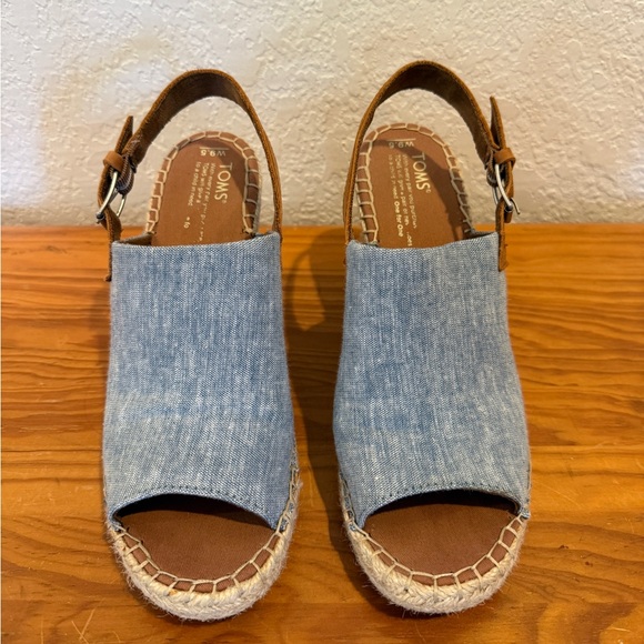 Toms Shoes - Toms Monica espadrille wedge, size 9.5